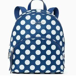 Kate Spade Karissa Nylon Seaside Dot Medium Backpack Blue & White NWT Polka Dot